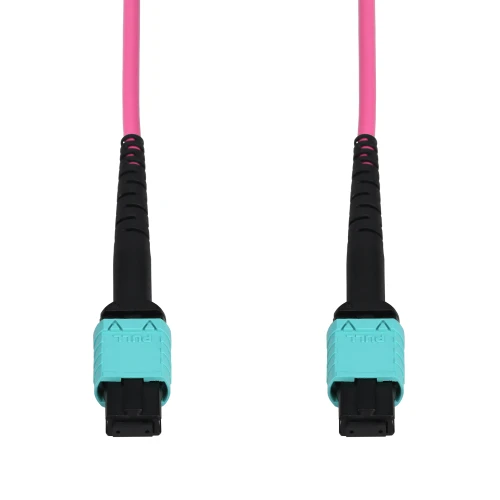 AddOn 7m MPO (Female) to MPO (Female) OM4 12-strand Crossover Magenta Fiber Plenum Patch Cable - ADD-MPOMPO-7M5OM4P-MA