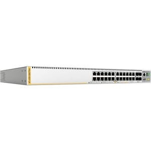 Allied Telesis L3 Stackable Switch, 20x 10/100/1000-T, 4x 100M/1G/2.5G/5G-T, 4x SFP+ Ports and dual fixed PSU 5 Year NCP Support - AT-X530-28GTXM-B15