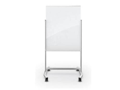 Mooreco Visionary Move Mobile Magnetic Gloss White Glassboard - 4 x 6 - 74951-GLOSSWHITE