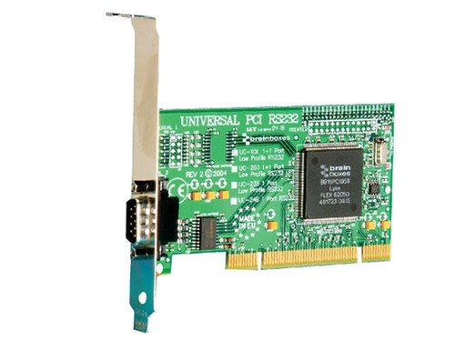 Brainboxes PCI 2 Port RS422/485 9 Pin Male D. Max Baud 921, 600. 128 byte FIFO. RS485 Half Duplex Autogating. Microsoft signed drivers, 32 bit and 64 bit where applicable, for Windows 2000,  XP, Server 2003, Vista, Server 2008, Windows 7. - UC-313
