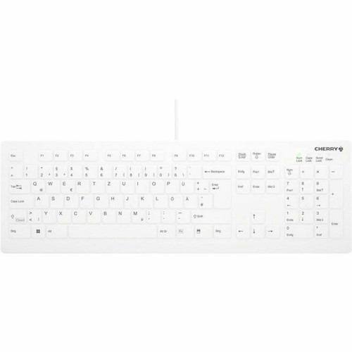 Cherry USB AK-C8112 Medical Keyboard, Permanent Cable, French Canadian Layout, (CF/WIN LEFT), Red - AK-C8112-US-WR/CF