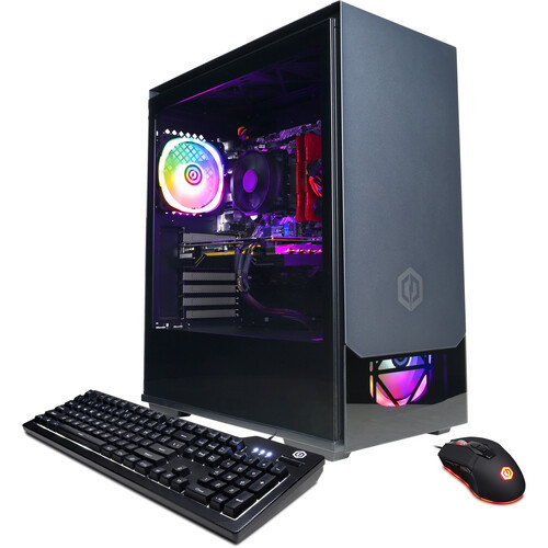 CyberPowerPC Gamer Master w/ AMD Ryzen 7 7700 3.8GHz CPU, 16GB DDR5, Nvidia GeForce RTX 4060 8GB, 2TB PCIe Gen4 NVMe SSD, WiFi 5, USB Gaming Keyboard, 7 Color Gaming Mouse, Custom RGB Case Lighting & Win 11 Pro 64-Bit - GMA9360CPGSQ