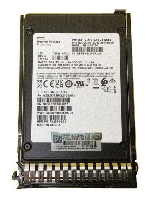 HPE 3.20 TB Solid State Drive - 2.5" Internal - SAS (12Gb/s SAS) - Mixed Use - MO3200JFFCL