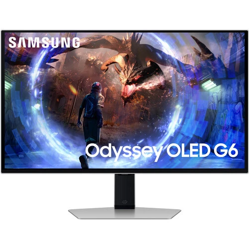 Samsung 27" Odyssey Oled G6 (G60Sd) Qhd 360Hz 0.03Ms Freesync Premium Pro Gaming Monitor With Sleek Metal Design - S27DG602SN