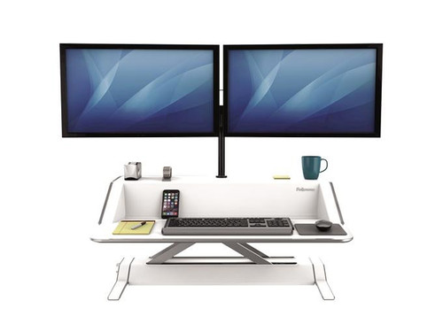 Fellowes Patent-Pending Smooth Lift Technology. Features 22 Different Height Settings And 17In Of Vertical Adjustment. Innovative Cord Management. Arrives Fully Assembled - 7901