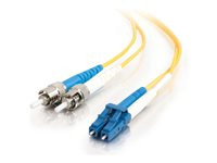 C010321602JFF2150F LC-ST 9/125 OS2 single-mode duplex fibre patch cable, yellow
