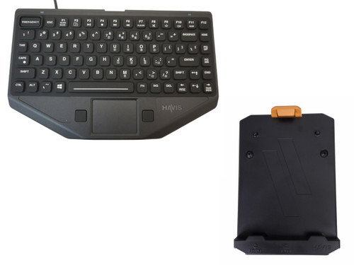 Havis Package Rugged Keyboard With Mount (Includes Emergency Key) - PKG-KB-2001