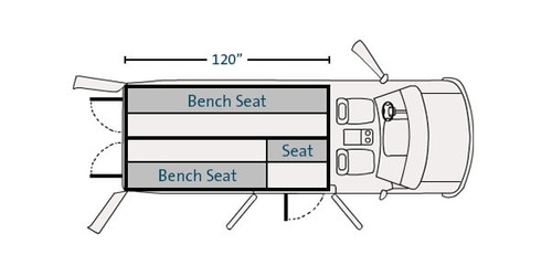 Havis Prisoner Transport Insert For 2014-2023 Dodge Ram Promaster High Roof Long Length 159in WB Cargo Van - PT-D03-120-3