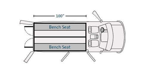 Havis Prisoner Transport Insert For 2015-2023 Ford Transit medium roof standard length 130in WB Cargo Van - PT-F04-100-2