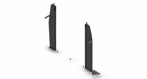 Havis Rear partition filler panel Mounting kit for 1997-2023 Chevrolet Savana G-Series van with dual side or sliding side doors used with p/n: P-REAR-1 - P-MFK-9