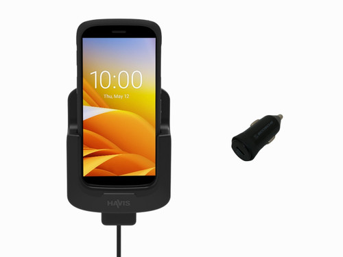 Havis Rugged Charging Holder for Zebra TC22/TC27 without Rugged Boot with USB-C Accessory Plug - PKG-DS-ZEB-602