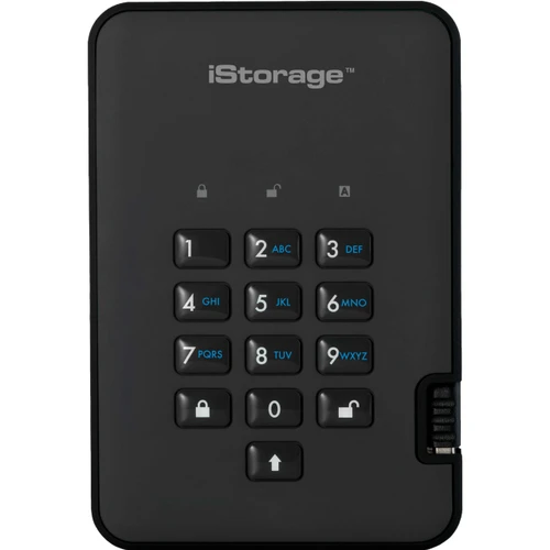 iStorage Kanguru Diskashur2 - 1TB HDD - USB 3.1 - Which makes it Perfect for Corporate and Government Deployment. if the User Forgets Their Pin, the Drive can be Unlocked Using the Admin Pin - IS-DA2-256-1000-B