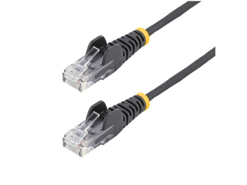 StarTech Slim UTP Cat6 Cable Supports 1Gbps and 90W PoE; Ideal for Crowded Installations; 36% Slimmer for Improved Airflow; Low Near-End Crosstalk (Next) and Return Loss (Rl); Gold-Plated Contacts; 28Awg Bare Copper Wire - N6PAT50YLS