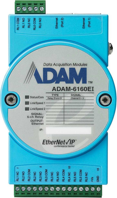 Advantech 6-ch Relay Ethernet/ip Module - ADAM-6160EI-AE