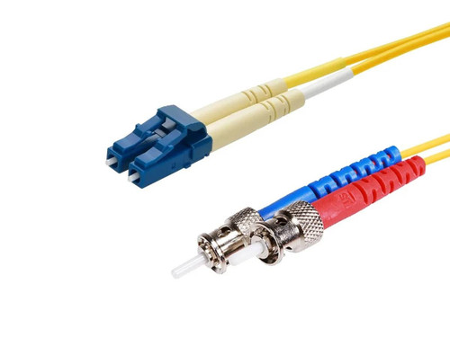Monoprice Single-Mode Fiber Optic Cable - Lc-St Ul 2Mm 9/125 Ofnr Duplex Yellow 0.5M - 46051