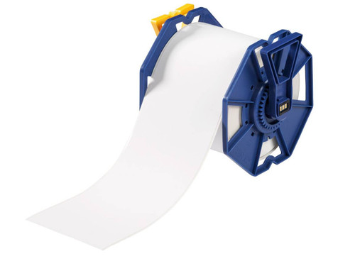 Brady All Weather Permanent Adhesive Vinyl Label Tape for Globalmark Printer - 3in, White - 113110