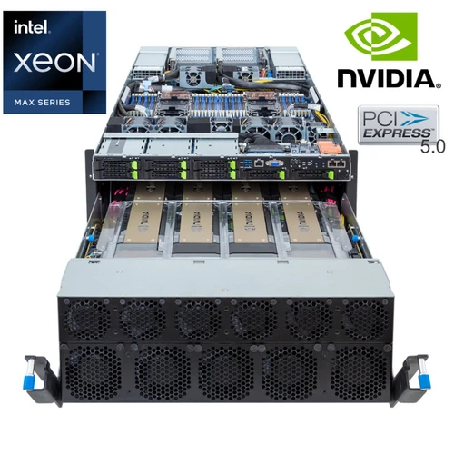 Gigabyte HPC/AI Server - 5th/4th Gen Intel Xeon Scalable - 8U DP Nvidia HGX B200 8-GPU - G893-SD1-AAX5