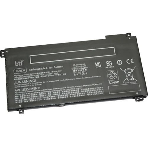 BTI Replacement Battery HP Probook X360 440 G1 X360 11 G3 Ee X360 11 G4 Ee 11 G4 X360 11 G6 Ru03xl L12791-855 Ru03048xl Ru03048xl-pr L12717-541 Hstnn-lb8k Hstnn-ib8p 11.4v 4210MAH 48 Whr 3 Cell, Li-lon - RU03XL-BTI