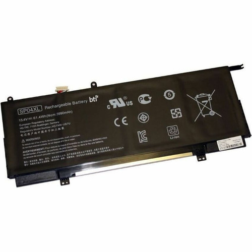BTI Sp04xl-BTI 4-cell 15.4v LI-ION 3990 MAH Capacity Notebook Battery for HP Spectre X360 Convertible 13-ap- Black