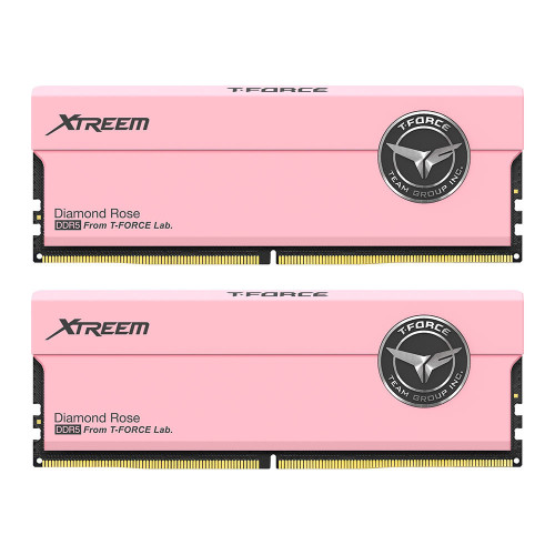 TeamGroup Xtreem DDR5 Desktop Memory Pink - Honorable T-FORCE Logo Exceeds Overclocking Limits - FFPD548G7200HC34ADC01