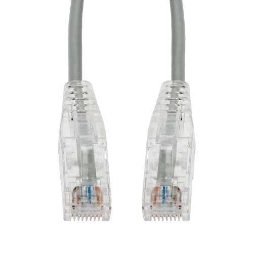 AddOn 100ft Gray Cat 6a Slim Pvc Ethernet Cable Snagless Clear-claw RJ-45 M/m - ADD-100FSLCAT6A-GY