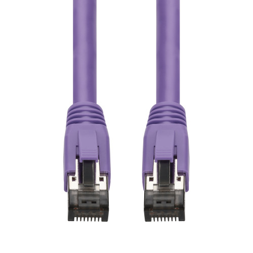 AddOn 15ft Purple Cat8 Shielded (s/ftp) Pvc Ethernet Cable Snagless Easy Boot RJ-45 M/m - ADD-15FCAT8-PE