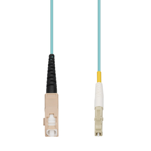 AddOn 60m Sc To Lc Aqua Om4 Simplex Ofnr (riser-rated) Fiber Patch Cable - ADD-SC-LC-60MS5OM4
