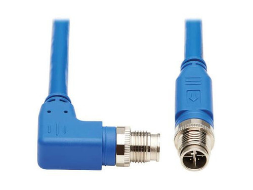 Eaton Network Cable - Foiled, Unshielded Twisted Pair (F/Utp) - Male Left Gender - Male Right Gender - M12 X-Code Right Connector - Rj-45 Left Connector - 3M Length - Blue - Pvc - Not Included - 23 Awg American Wire Gau - NM12-6A4-03M-BL