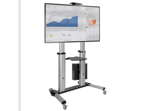 Eaton Rugged Rolling Tv Stand Combines A Height-Adjustable Display Mount With The Convenience Of A Mobile Cart. Mount Your Flat-Panel Television, Digital Whiteboard Or Touchscreen Monitor To The All-Metal Unit, And Then - DMCS60100XXBB