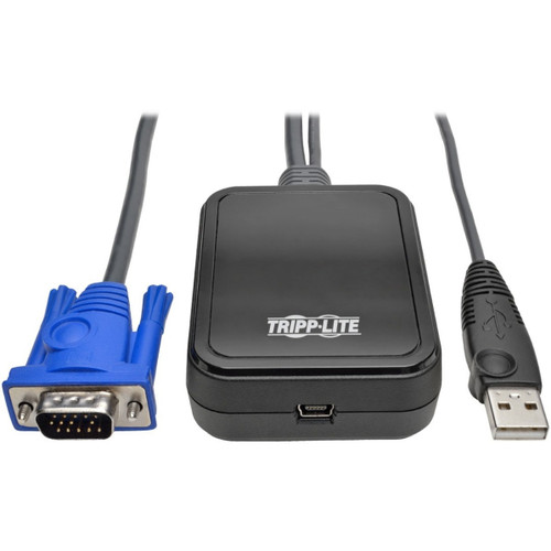 Eaton Tripp Lite Series KVM Console To USB 2.0 Portable Laptop Crash Cart Adapter With File Transfer And Video Capture, 1920 X 1200 @ 60 Hz, TAA - USB Console Adapter Provides Direct Laptop-To-Computer Desktop Access - B032-VU1