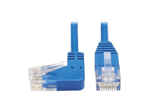 Eaton Tripp Lite Series Left-Angle Cat6 Gigabit Molded Slim UTP Ethernet Cable (Rj45 Left-Angle M To Rj45 M), Blue, 5 Ft. (1.52 M) - Cat6 Cable Connects Gigabit Ethernet Network Components Like Routers, Servers And Swit - N204-S05-BL-LA
