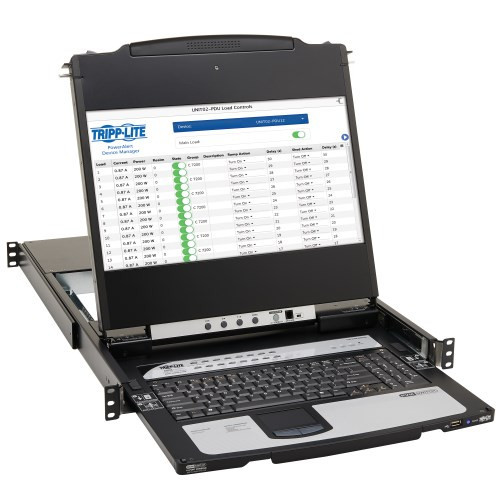 Eaton Tripp Lite Series Netdirector 16-Port Displayport Kvm Switch Console With 17 In. Lcd, Ip Remote Access, Dual Rail, 1U Rack-Mount, Taa - Displayport Kvm Switch Allows Complete Remote Access And Control Of 16 Displa - B030-DP16-17DIP