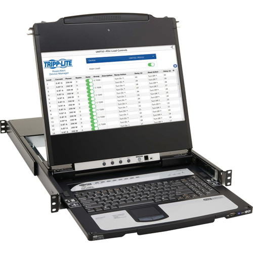Eaton Tripp Lite Series Netdirector 8-Port Displayport Kvm Switch Console With 17 In. Lcd, Ip Remote Access, Dual Rail, 1U Rack-Mount, Taa - Displayport Kvm Switch Allows Complete Remote Access And Control Of 8 Displayp - B030-DP08-17DIP