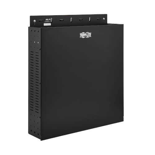 Eaton Tripp Lite Series Smartrack 2U Low-Profile Vertical-Mount Vented Wall-Mount Mini Rack Enclosure, Black - SRWO2UBRKT