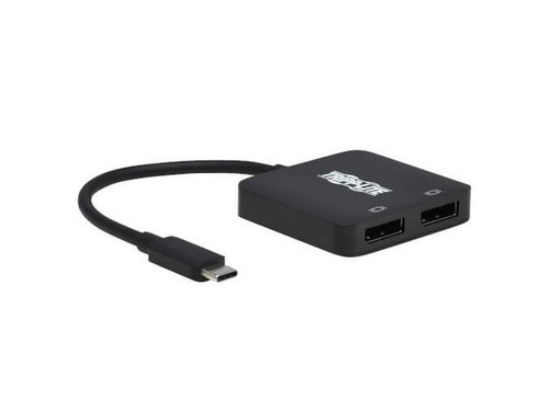 Eaton Tripp Lite Series USB-C Adapter, Dual Display - 4K 60 Hz Displayport, 8K, Hdr, 4:4:4, Hdcp 2.2, Dp 1.4 Alt Mode, Black - U444-2DP-MST4K6