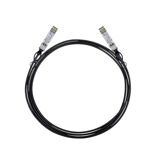 TP-Link Direct Attach Cable - SFP+ Right Connector - SFP+ Left Connector - 3M Length, Plug: 2.26 0.53 0.34 in (57.5 13.55 8.55 mm);Overall length: 118.11 in (3,000 mm) - SM5220-3M