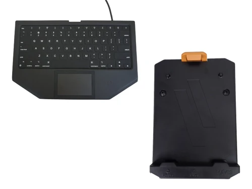 Havis Rugged Apple Keyboard With Mount - Qwerty - Input Device / Keys Qty: 78 - Wired - USB-c, usb-a - Black - PKG-KB-2004