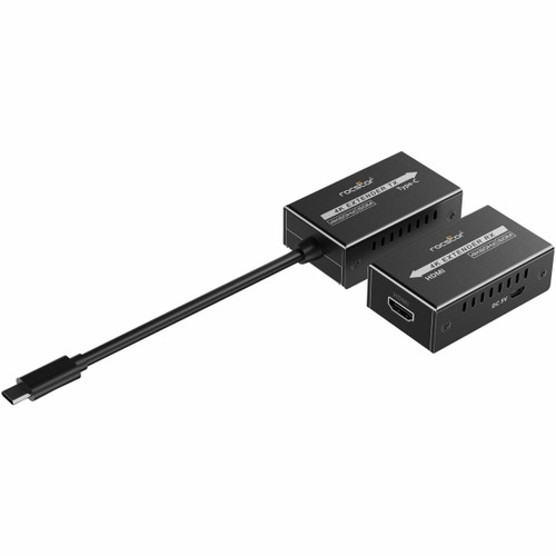 Rocstor TrueReach TR7 4K@120Hz USB-C HDMI Extender over CAT6/CAT6a/Cat7 Ethernet Cable - USB 3.1 Type C Transmitter & HDMI Receiver - Up to 197 ft - 4K@60Hz and 4K@120Hz 82ft Transmission Distance - Zero Latency - EDID - Black - Y10G007-B2