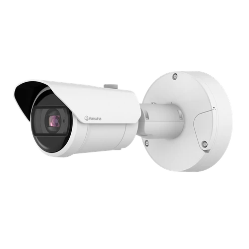 Hanwha Vision Powered by Wn7, Outdoor Network AI IR Bullet Camera, 4k Resolution @ 30fps, 4.4~9.3mm(2.1x) (112.1 ~47.5 ) Motorized Varifocal Lens, Triple Codec (h.265/h.264/mjpeg), IR Viewable Length 40m (131.2 - XNO-C9083R