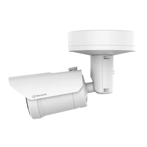 Hanwha Vision Powered by Wn7, Outdoor Network AI IR Bullet Camera, 4mp Resolution @ 60fps (wdr Off)/30fps (wdr On), 2.8~10mm(3.6x) (109.7 ~30.4 ) Motorized Varifocal Lens, Triple Codec (h.265/h.264/mjpeg), IR V - XNO-C7083R