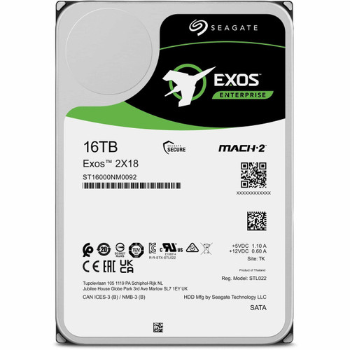 Seagate Exos X18 16 TB Hard Drive - 3.5" Internal - SAS (12Gb/s SAS) - ST16000NM006J