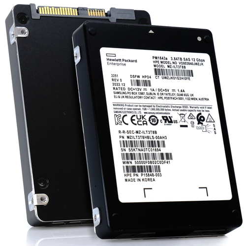 HPE 3.84 TB Solid State Drive - 2.5" Internal - U.2 - Read Intensive - P66853-B21