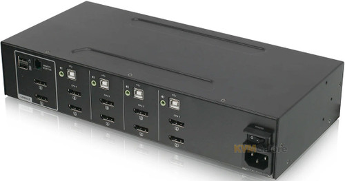 IOGEAR Universal 4-Port Dual View DisplayPort/HDMI Secure KVM Switch Kit w/Audio - GCS1424TAA4-UN10