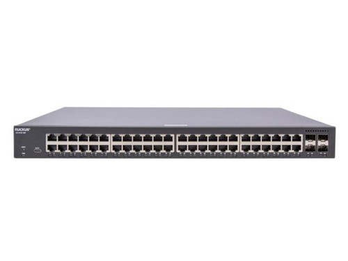 Ruckus Icx 8100 1Ru Switch, 48 10/100/1000 Mbps Ports, 4 10 Gbe SFP+ Uplink-Ports. Power Cord Not Included, Maximum Mac Addresses 32K, Radius/Tacacs/Tacacs+, 9216 Bytes Jumbo Frame Support - ICX8100-48-X