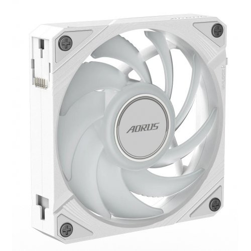 Gigabyte Aorus Ez-ChAIn Argb Fan 120Mm, Hydro-Dynamic Bearing, Speed: 600-2000 Rpm +/-10%, Noise Level: 8.2-29 Dba, AIr Flow: 60 Cfm (Max), 4-Pin Pwm/Argb Header - GP-ECFAN1201
