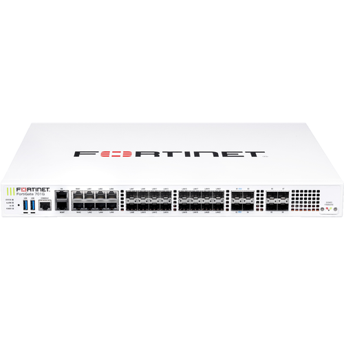 Fortinet Fortigate-701G Hardware Plus 1 Year Forticare Premium And Fortiguard Unified Threat Protection (Utp) - 2X Usb-A 3.0 Port, 1X Rj45 Console Port, 1X 2.5/Ge Rj45 Ha And 1X Ge Management Ports, 8X 5/2.5/Ge Rj4 - FG-701G-BDL-950-12