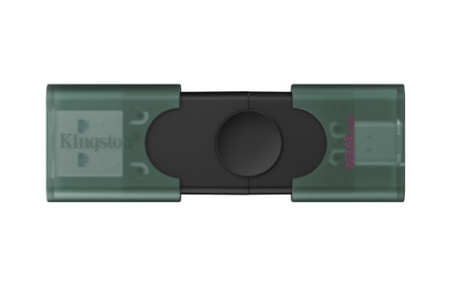 Kingston DataTraveler Duo 128GB USB 3.2 (Type A + Type C) Gen 1 On-The-Go Flash Drive - DTDEG2/128GB