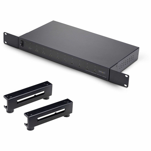 StarTech Charge Laptops/Tablets/Mobile Devices with Up to 60W Per Port Shared Across 350W Total Output; Detects and Balances Power Draw Across All Ports; Multiport USB-C Charging Station Includes A Rack Mount Kit and Sta - 10N-CHARGING-STATION