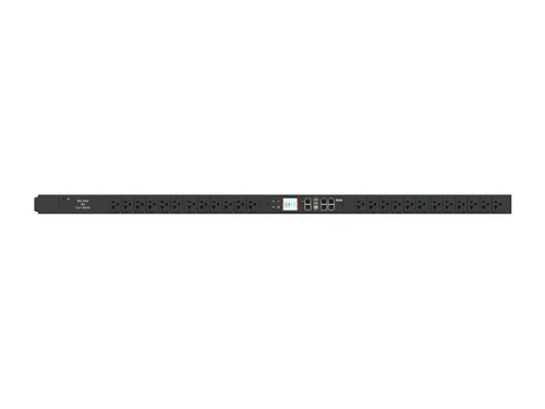 Raritan 1PH, 120V AC, 20A 16A Rated; 24 outlets: 24x C13; plug: NEMA L5-20P Bottom-front feed, 1.9kVA; Outlet Metered/Switched, Zero U vertical PDU high resolution color display with field replaceable controller, Ethernet, se - PX3-5476