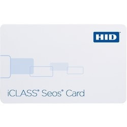 HID Composite iClass Seos Contactless Smart Card 8K, Prog, F-Gloss, B-Gloss, Laser Match Seos #, No Slot, H & V Slot Punch Markers. Moq 100 Units - 5006PGGAB